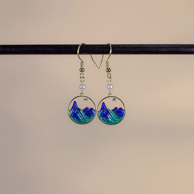 National Style Unique Earrings New Chinese Cheongsam Horse-face Skirt Earrings