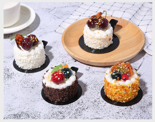 Black Disposable Cake Mousse Tops(100pcs)