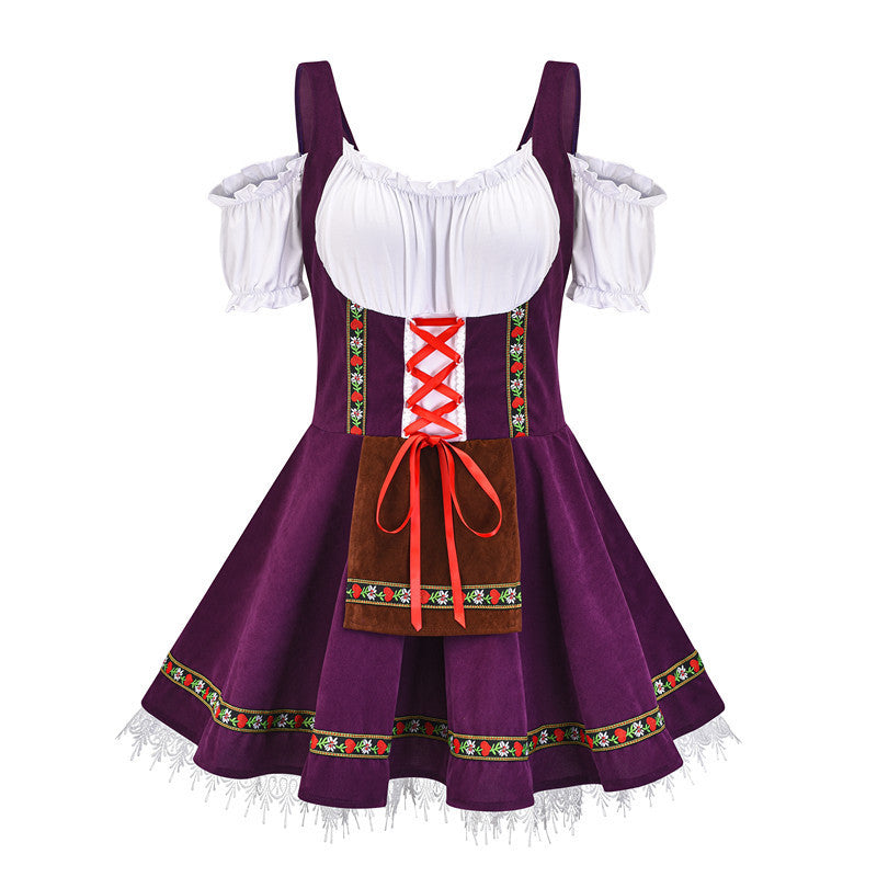 Plus Size Halloween Beer Girl Costume Dress