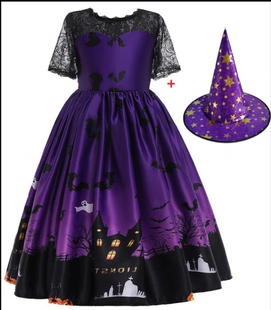 Halloween Princess Mesh Dress for Kids