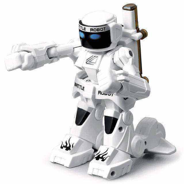 RC Robot 777-615, mini smart battle toy with remote control, sound, and light features.