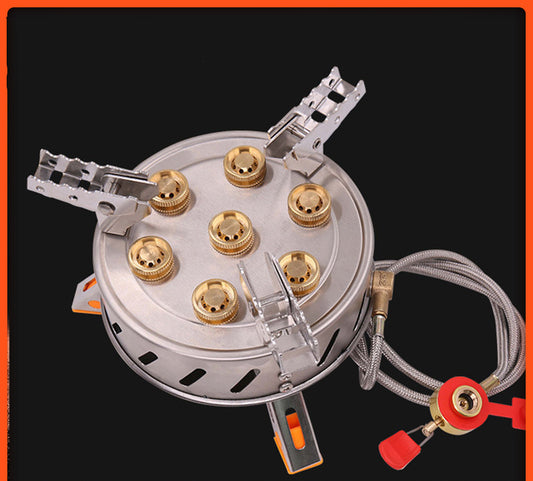 7-Burner Outdoor Gas Stove – Camping & Group Cooking