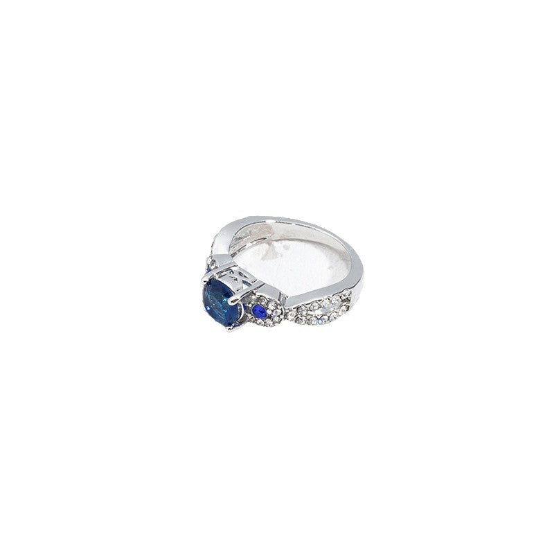 Simple Colored Gems Geometric Advanced Color Matching Ring