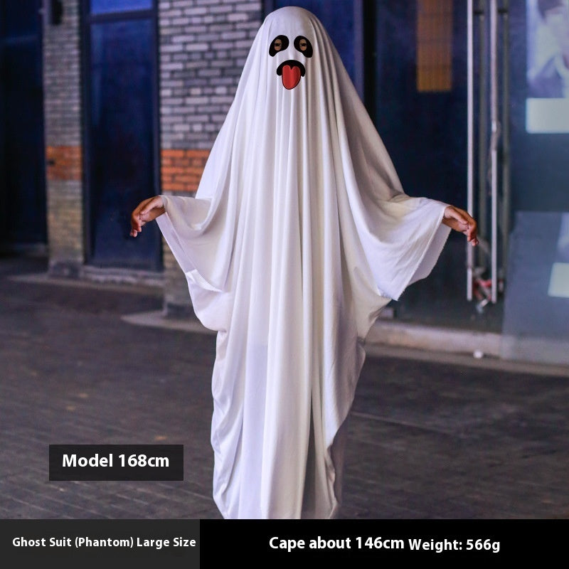 Halloween Ghost Cloak Costume – White & Fun Designs