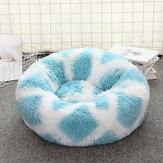 Plush Round Pet Bed – Cats & Dogs, Multiple Sizes