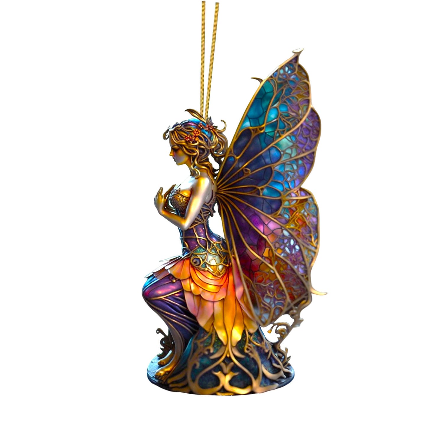 Gorgeous Crystal Witch Halloween Ornament