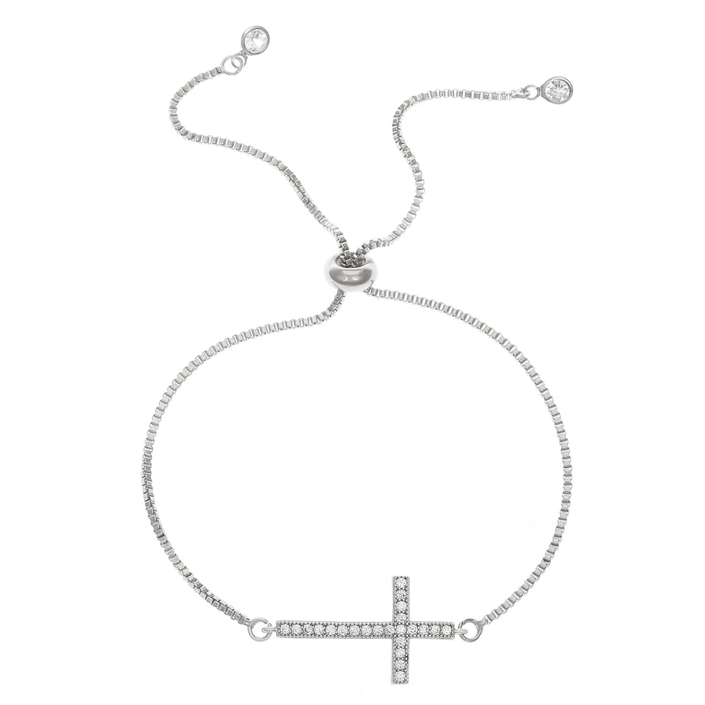 Women's Diamond Pull-out Cross Bracelet