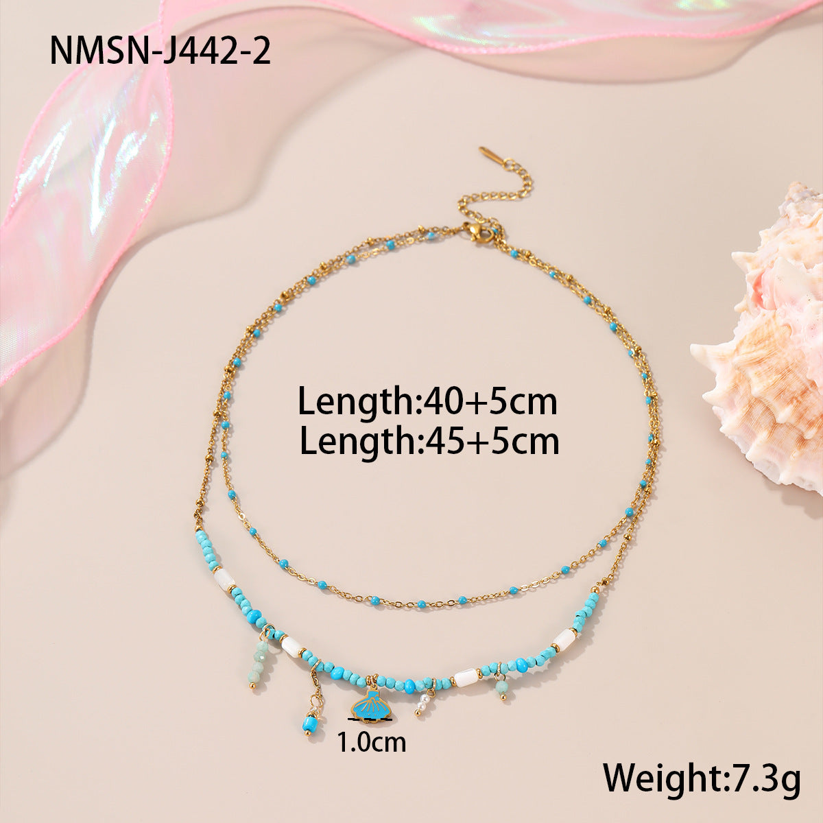 Color Beads String Necklace Stainless Steel Earring Bracelet