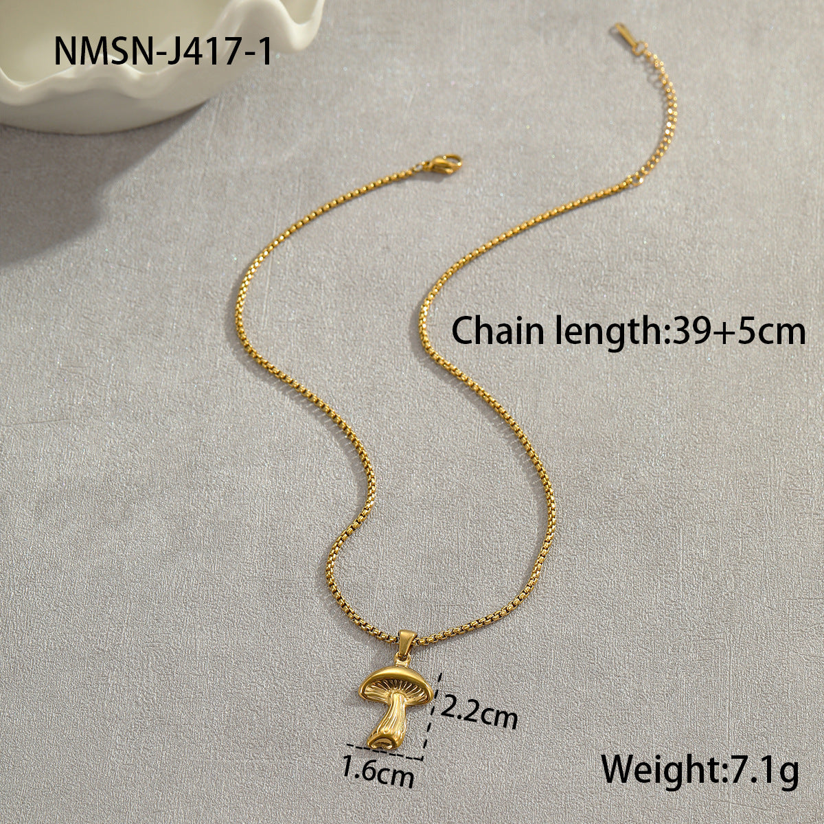 Coconut Fishtail Pendant Stainless Steel Necklace