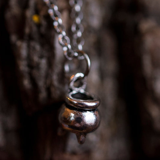 Halloween Wizard Cauldron Necklace