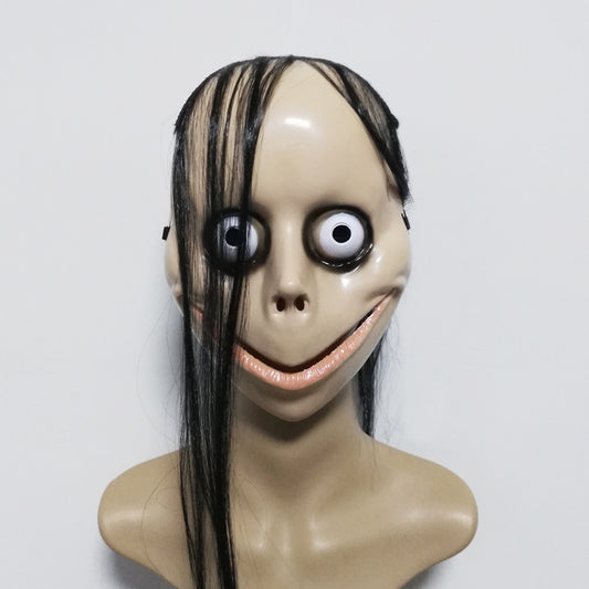 Halloween MOMO Mask – Horror Long Hair Costume