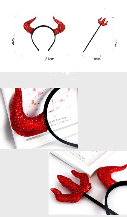 Halloween Horn Headband – 2PCS Spooky Headwear