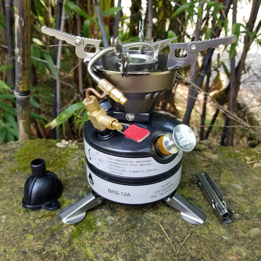 Outdoor Gasoline Camping Stove – Heavy-Duty Field Oil Stove for Mountaineering & Team Cooking