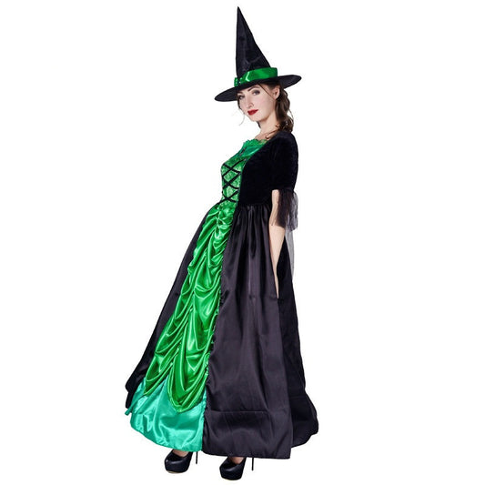Halloween Witch Costume for Women – Green Dress & Hat