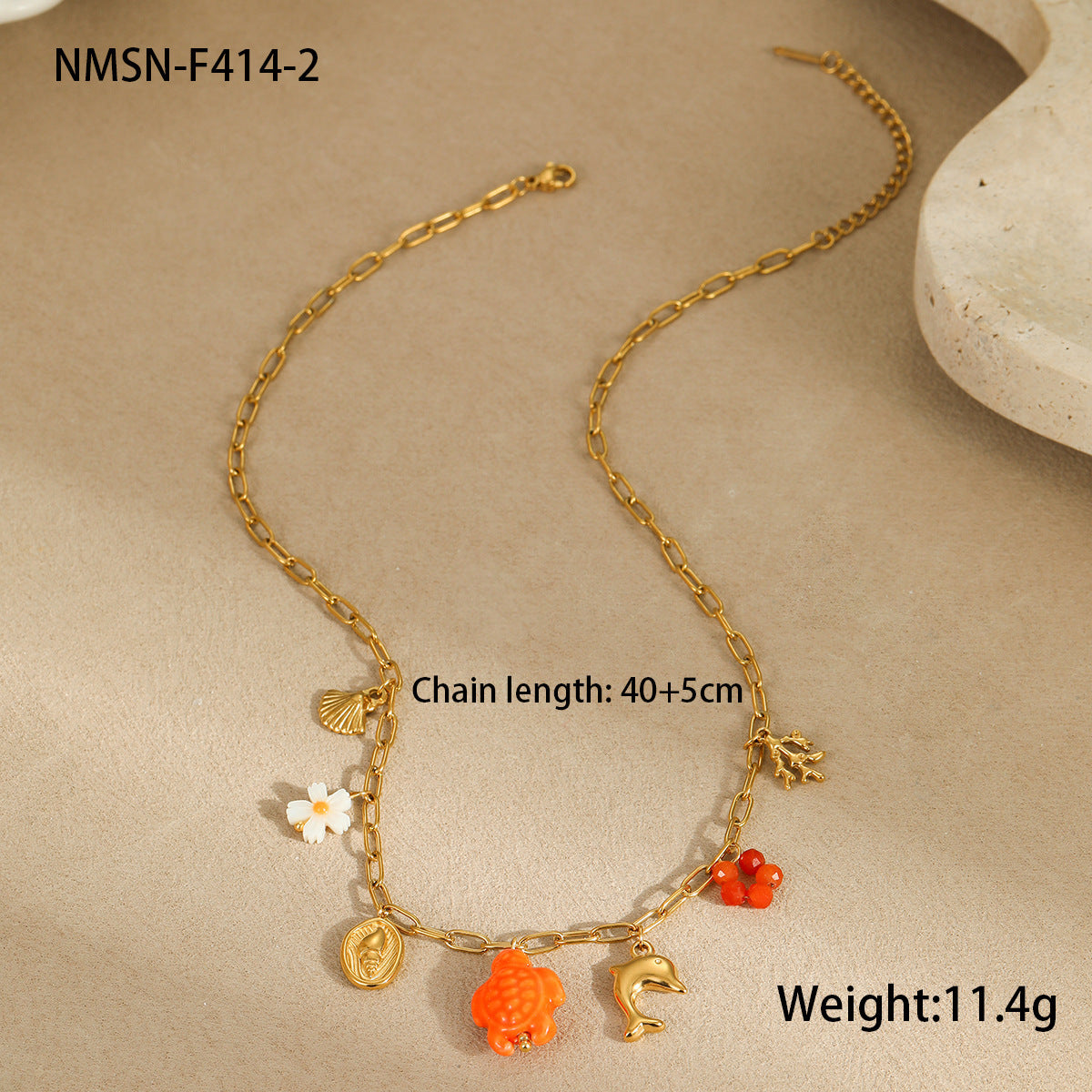 Ocean Style Pendant Stainless Steel Women's Necklace