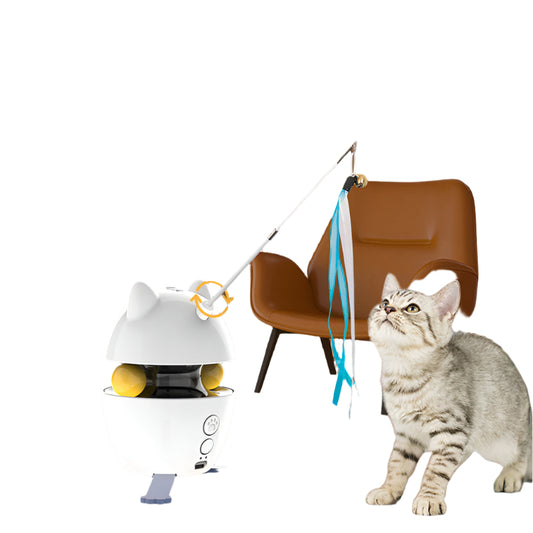 Automatic Interactive Cat Toy with Elastic Rope