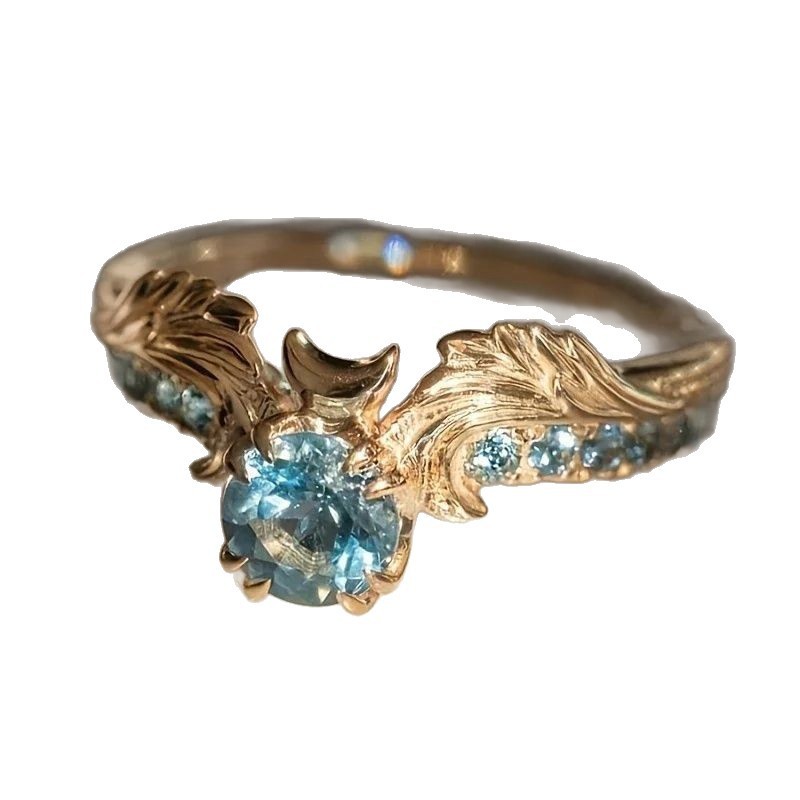 Entry Lux Zircon Design Ring With Fenglan Wings In The Middle