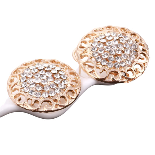 Women Cate Gold Bridal Jewelry Set with Zircon Rhinestones