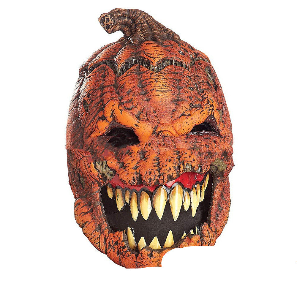 Halloween Pumpkin Latex Mask – Scary Costume