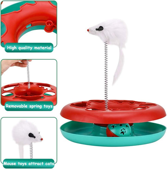 Interactive Cat Toys — Roller Tracks & Teaser Mouse for Indoor Cats