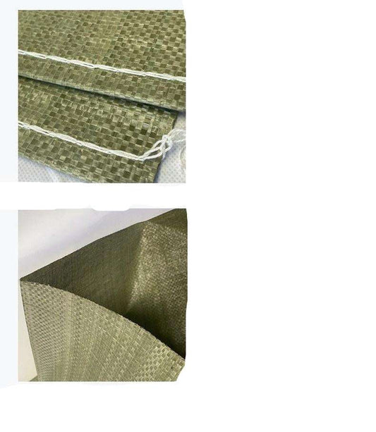 PP plastic woven bag with double thick seam bottom and high-efficiency filter fabric, gray, size 40x60cm.