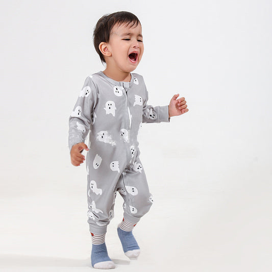 Family Halloween Pajamas – Silver Polyester Set