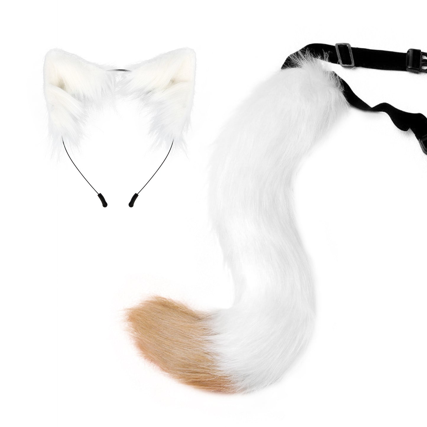 Faux Fox Tail Hairband – Plush Handmade Halloween Accessory