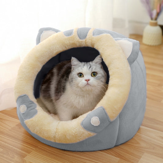 Enclosed Cat House Villa – Cozy Pet Bed