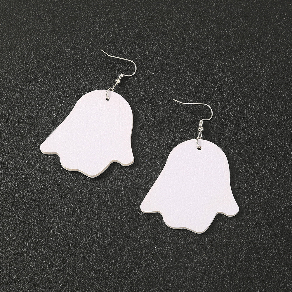 Leather Geometric Halloween Earrings – Chic & Simple