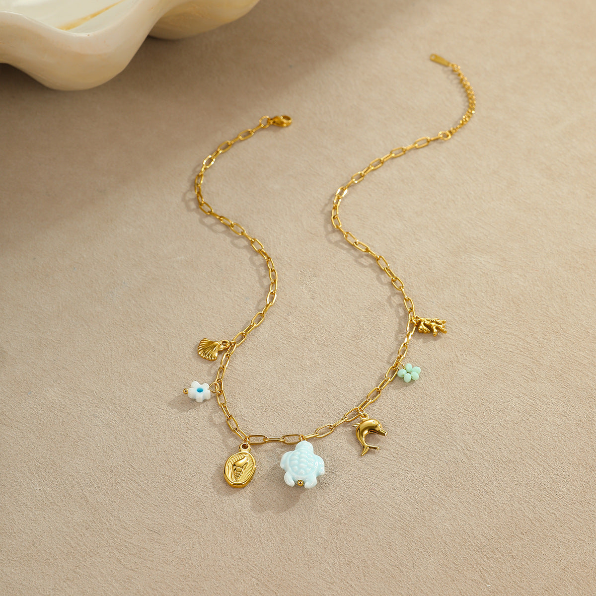 Ocean Style Pendant Stainless Steel Women's Necklace