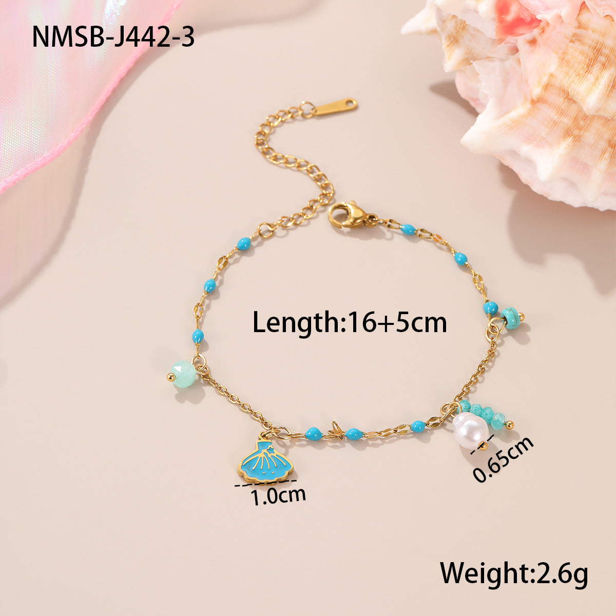 Color Beads String Necklace Stainless Steel Earring Bracelet