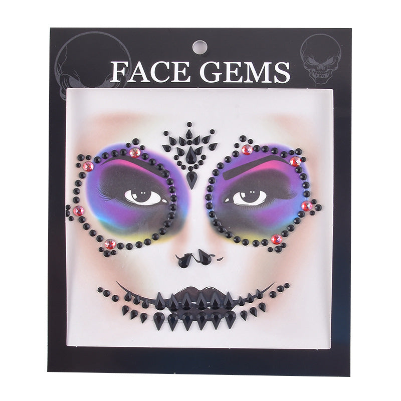 Halloween Face Tattoo Stickers