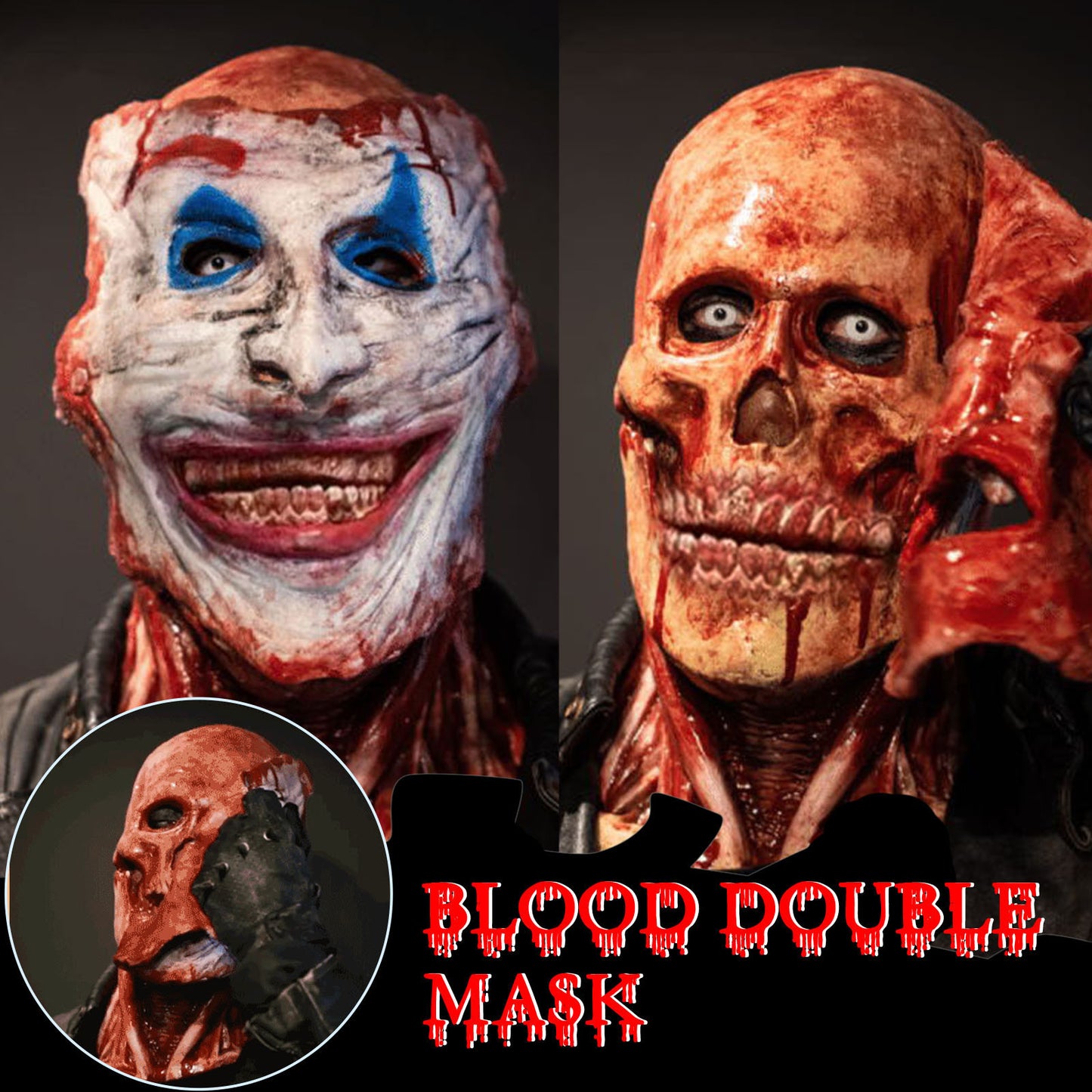 Halloween Latex Horror Mask – Scary Headgear