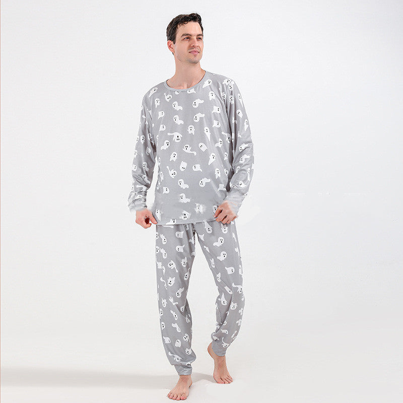 Family Halloween Pajamas – Silver Polyester Set