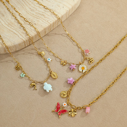 Ocean Style Pendant Stainless Steel Women's Necklace