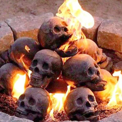 Skull Halloween BBQ Fire Ornament – Spooky Decor
