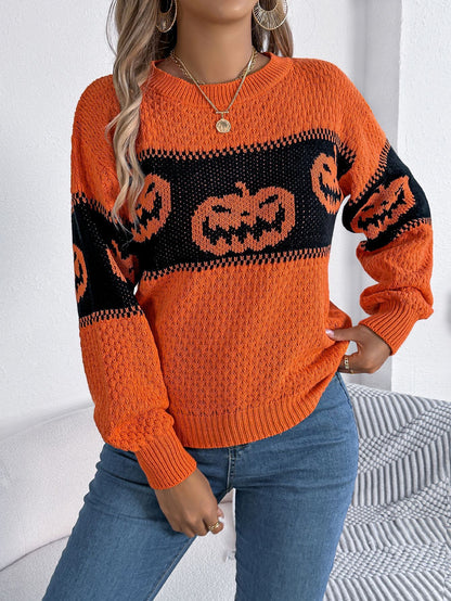 Women’s Halloween Pumpkin Pullover