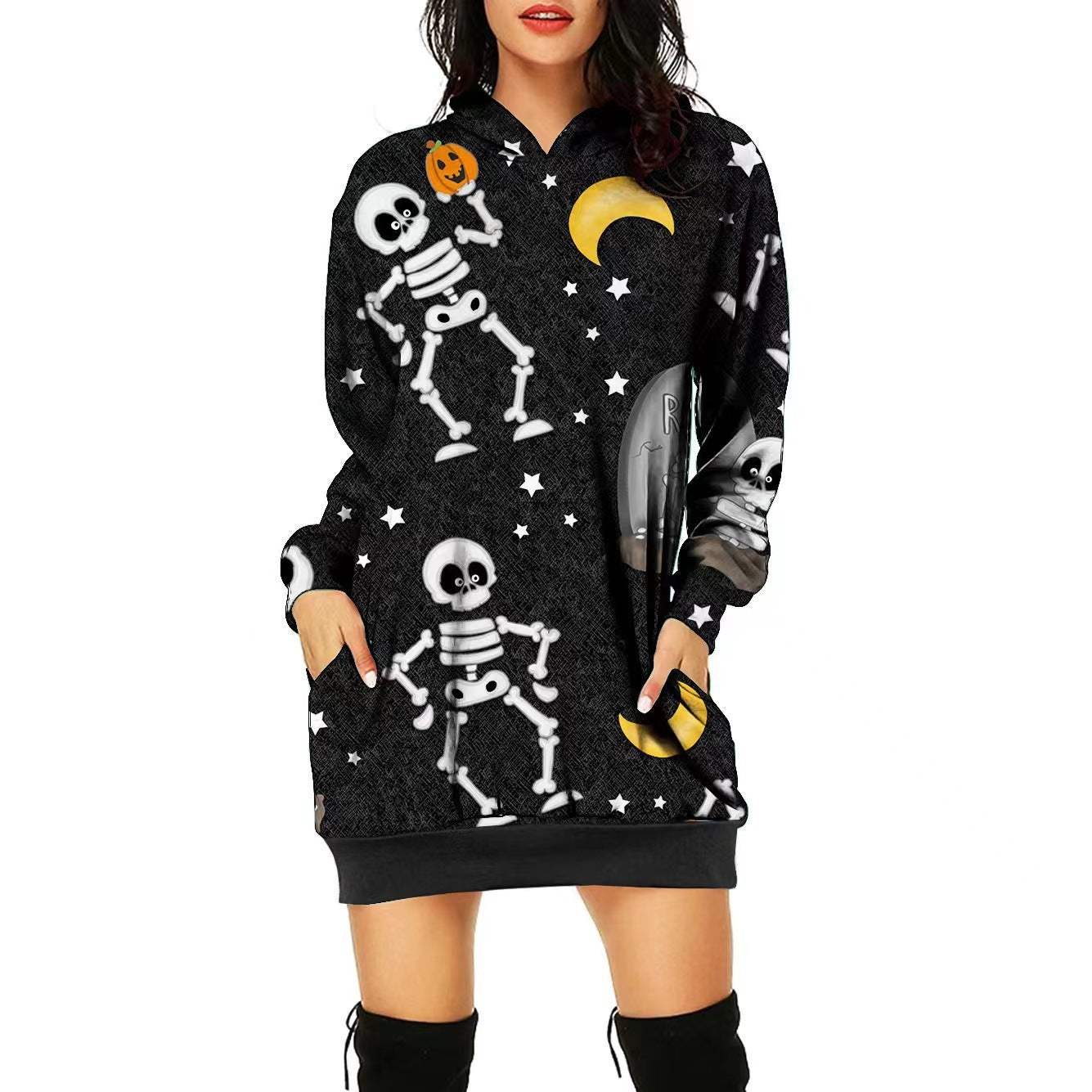 Women's Halloween 3D Print Dress