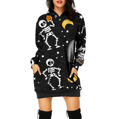 Women's Halloween 3D Print Dress