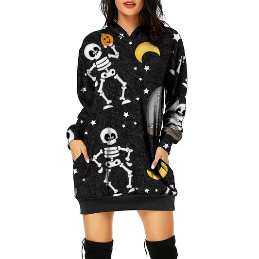 Women's Halloween 3D Print Dress