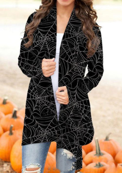 Halloween Women’s Digital Print Cardigan Jacket