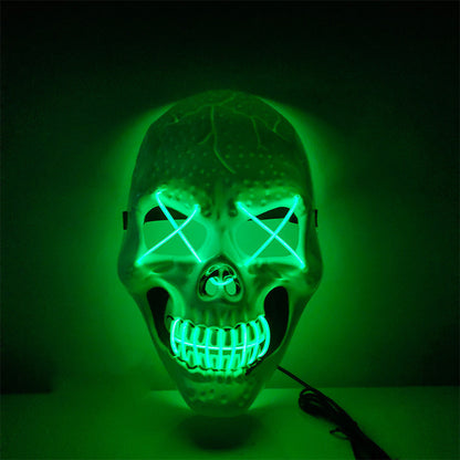 Halloween Glowing Skull Mask – Adjustable & Spooky
