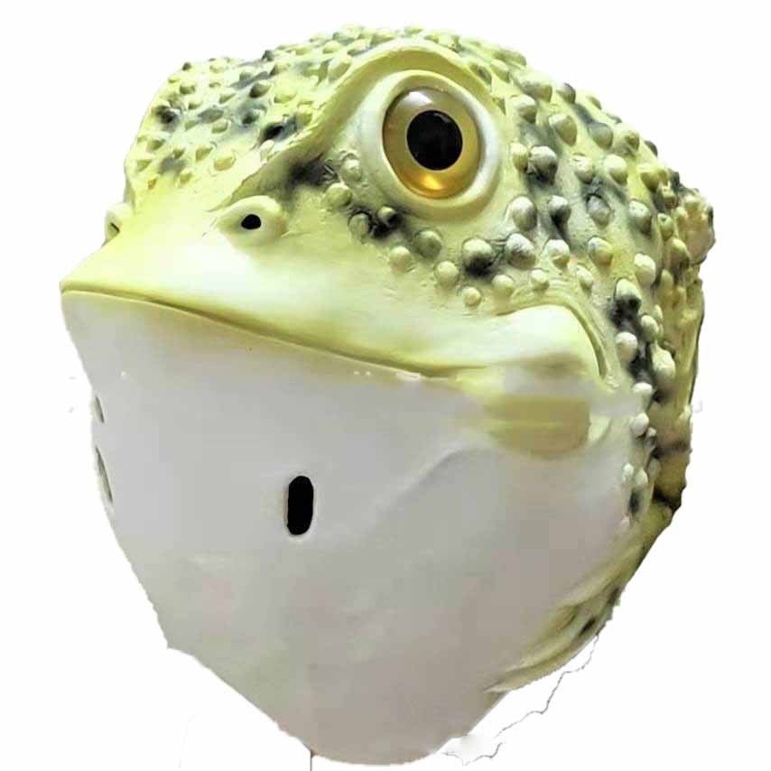 Halloween Golden Toad Latex Mask