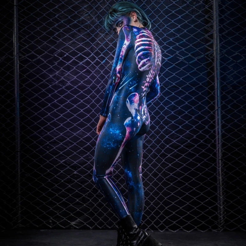 Halloween Skeleton Jumpsuit for Women
