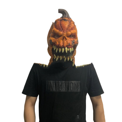 Halloween Pumpkin Latex Mask – Scary Costume