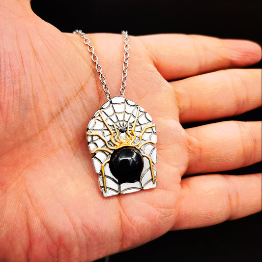 Gothic Spider Necklace – Punk Style Jewelry