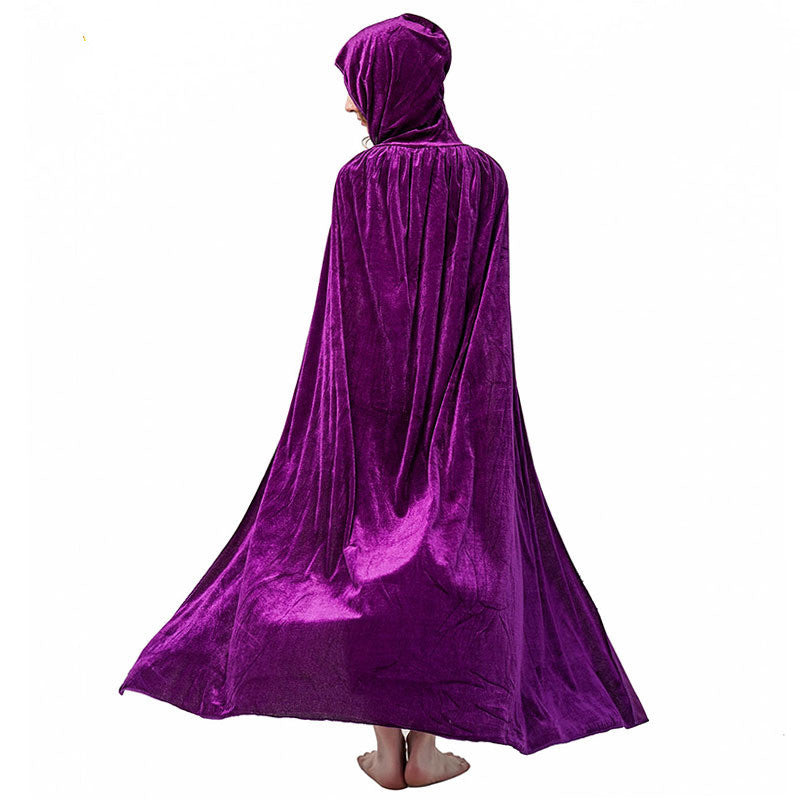 Halloween Gold Velvet Cape Cloak for Women
