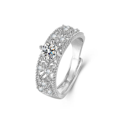 Color Moissanite Ring Women's Fashion All-matching