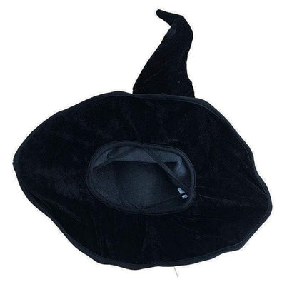 Black Flannel Witch Hat – Halloween Wizard Headdress