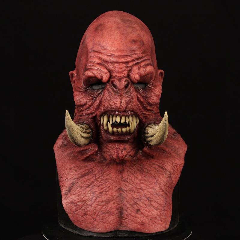 Latex Halloween Orc Cosplay Mask – Scary & Realistic